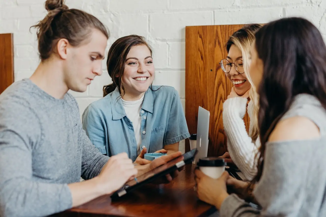 Recruiters reviewing candidate profiles together